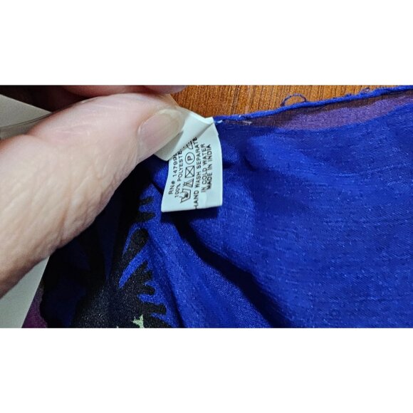 Floral Chiffon Poncho By Cruise Club One Size Lightweight & Airy Perfect For Lay - Picture 6 of 7